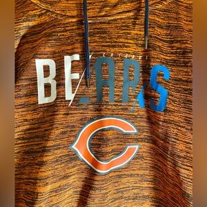 Chicago Bears NFL Football Team Hooded Sweater Authentic XL Orange